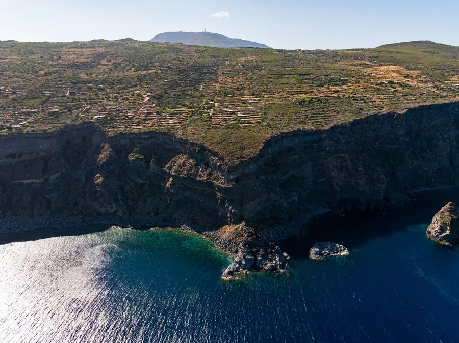 Kibet, Pantelleria: aerial drone photograph