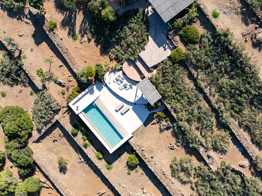 Kibet, Pantelleria: aerial drone photograph